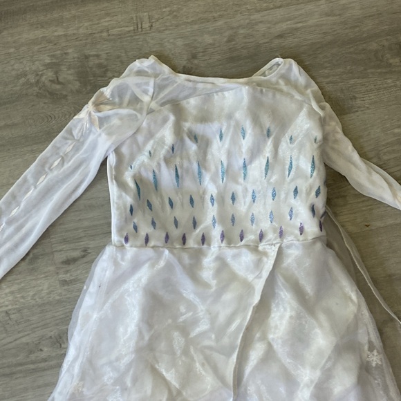 Disney Princess Frozen Elsa White dress gown size 7/8 - Picture 2 of 7
